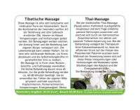 Flyer Tibetische Massage und Thai-Massage